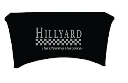 Hillyard Black 6' Stretch Table Cover